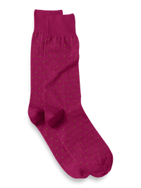 Dot Cotton Blend Sock - Berry Multi