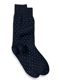 Dot Cotton Blend Sock - Navy Multi