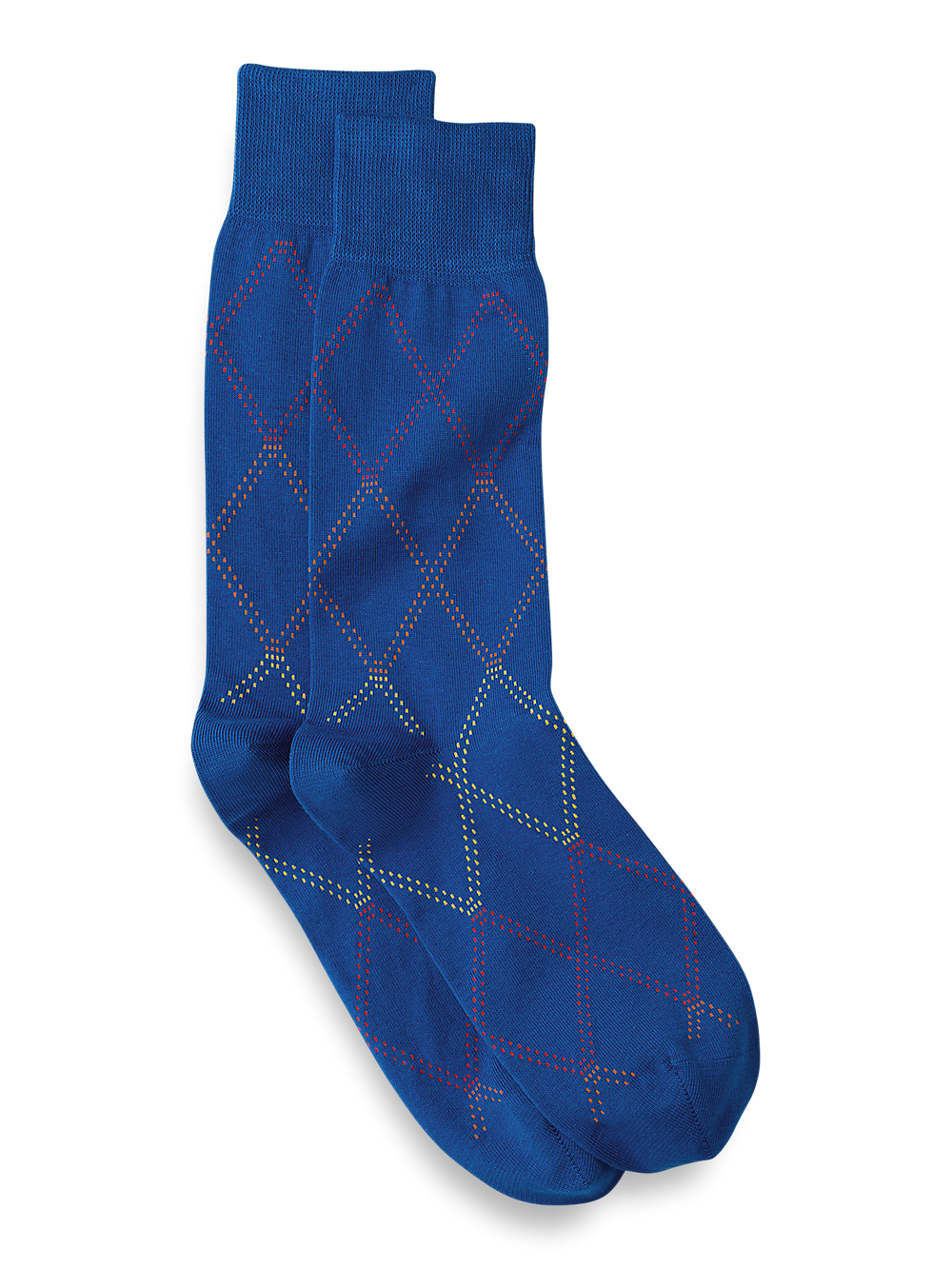 Product Image of Windowpane Cotton Blend Sock-Blue Multi