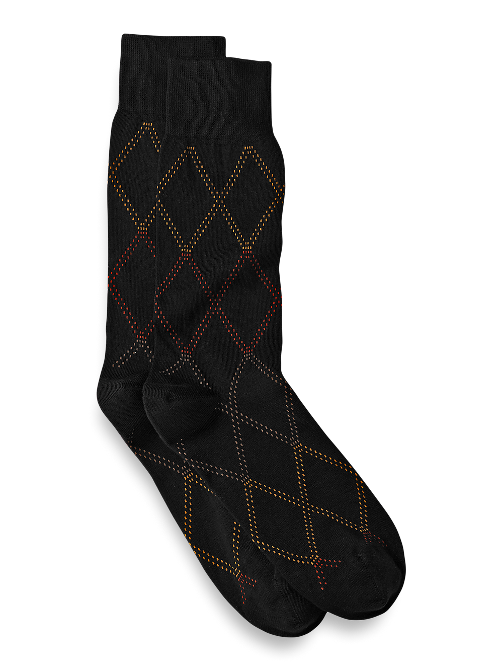 Product Image of Windowpane Cotton Blend Sock-Black Multi