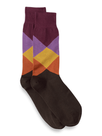 Argyle Cotton Blend Sock - Multi