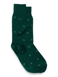 Medallion Cotton Blend Sock - Green