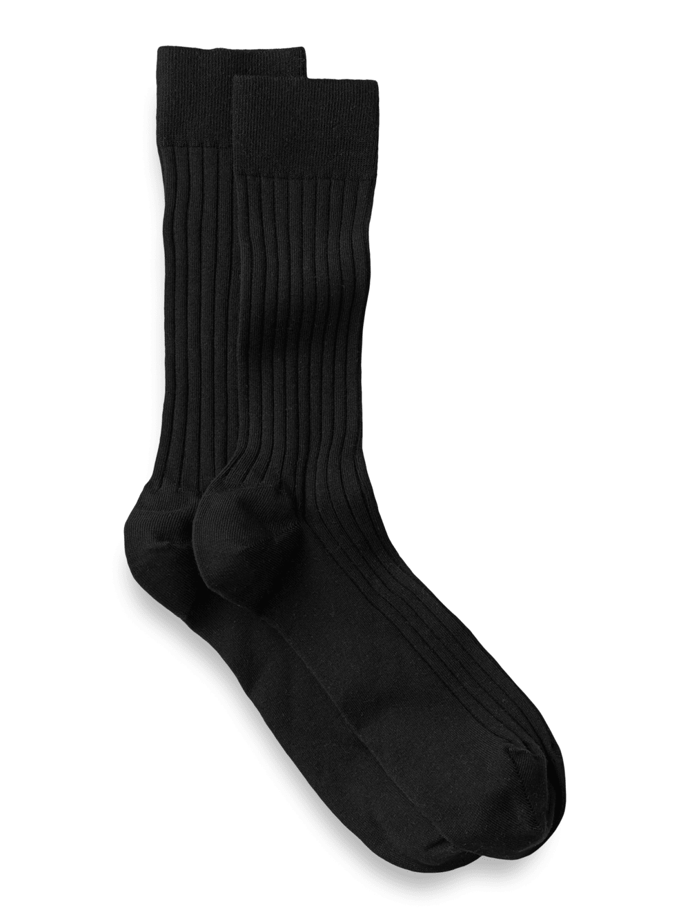 Product Image of Solid Rib Cotton Blend Sock-Black