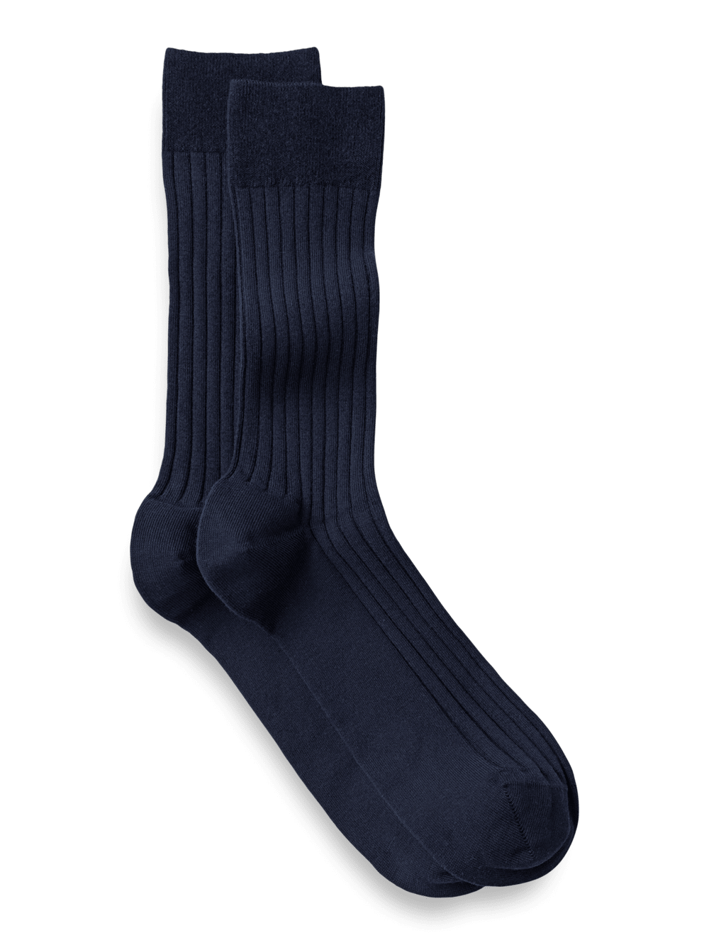 Product Image of Solid Rib Cotton Blend Sock-Navy