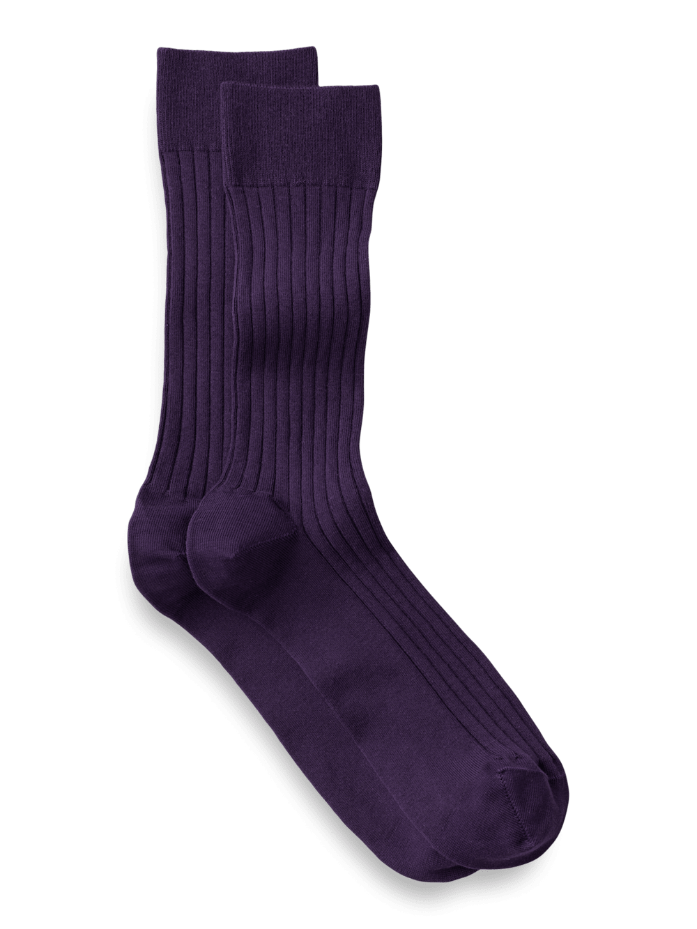 Product Image of Solid Rib Cotton Blend Sock-Purple