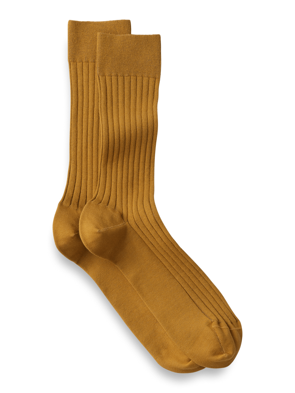 Product Image of Solid Rib Cotton Blend Sock-Gold