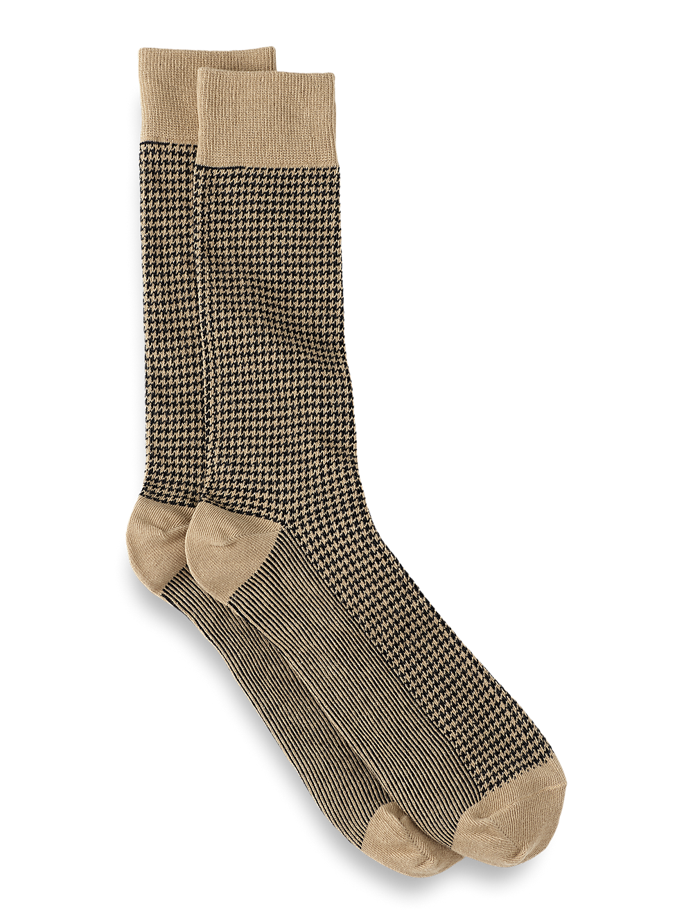 Product Image of Houndstooth Cotton Blend Sock-Dark Khaki