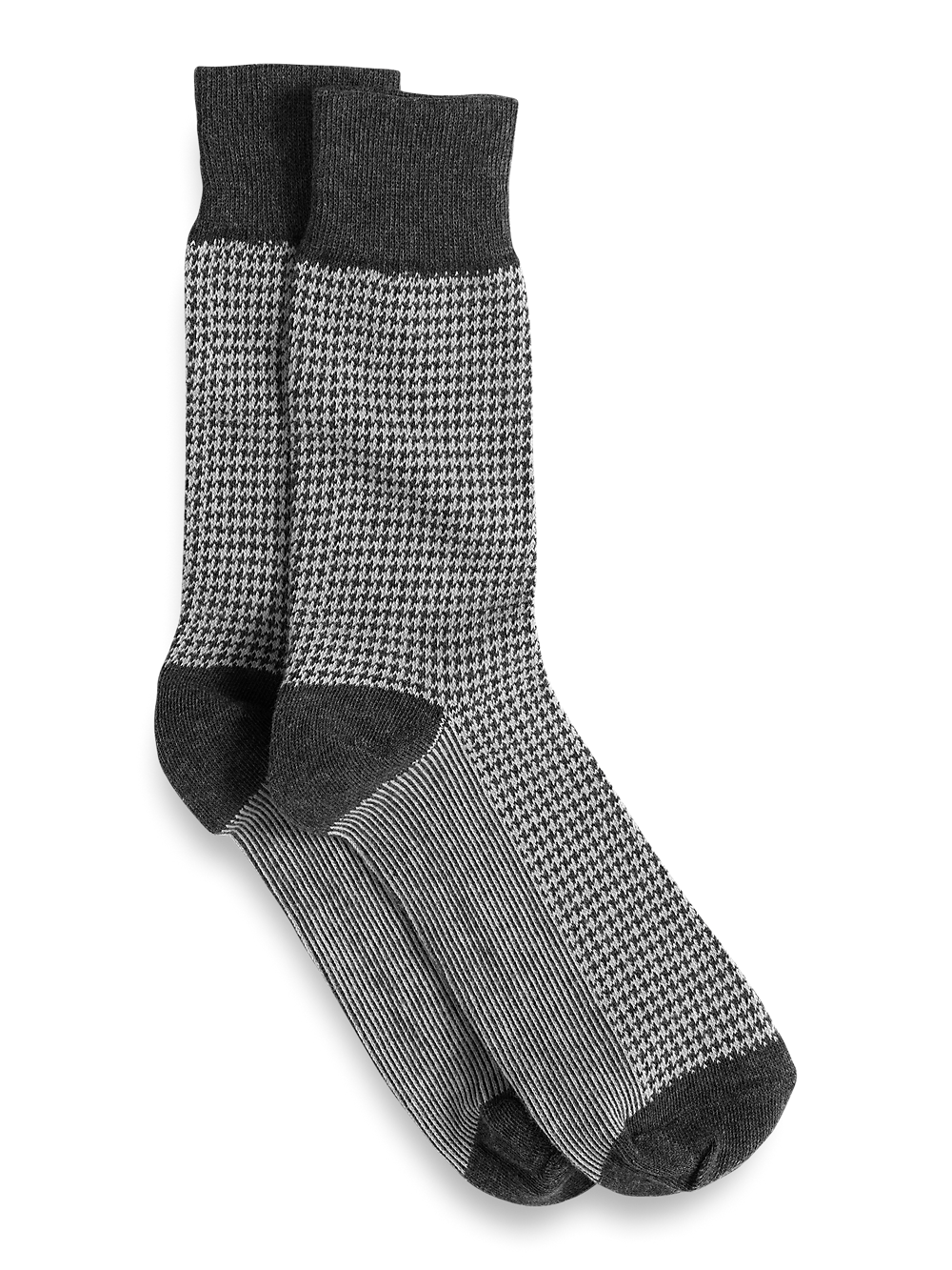 Product Image of Houndstooth Cotton Blend Sock-Charcoal