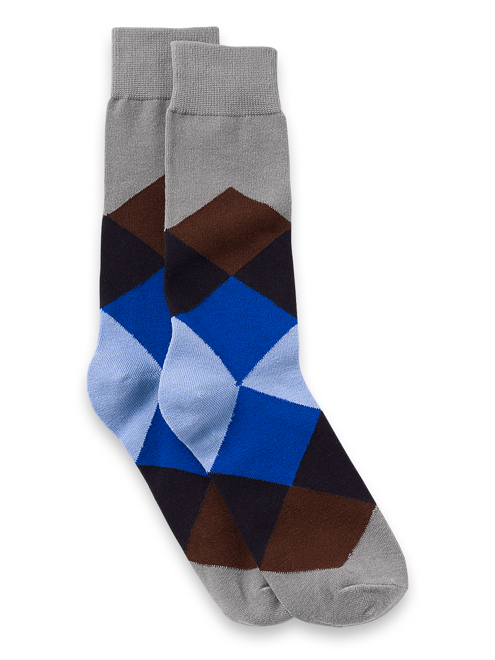 Product Image of Argyle Cotton Blend Sock-Grey Multi