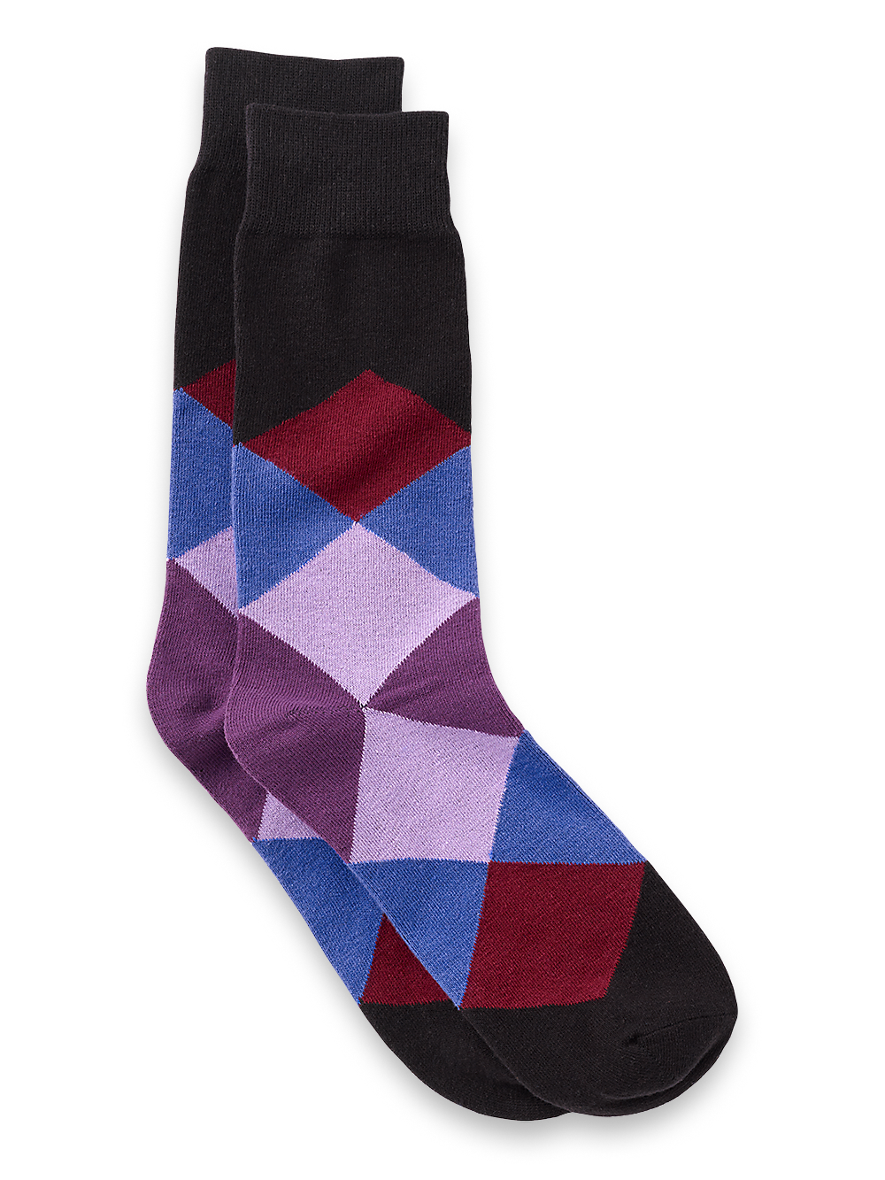 Product Image of Argyle Cotton Blend Sock-Purple Multi