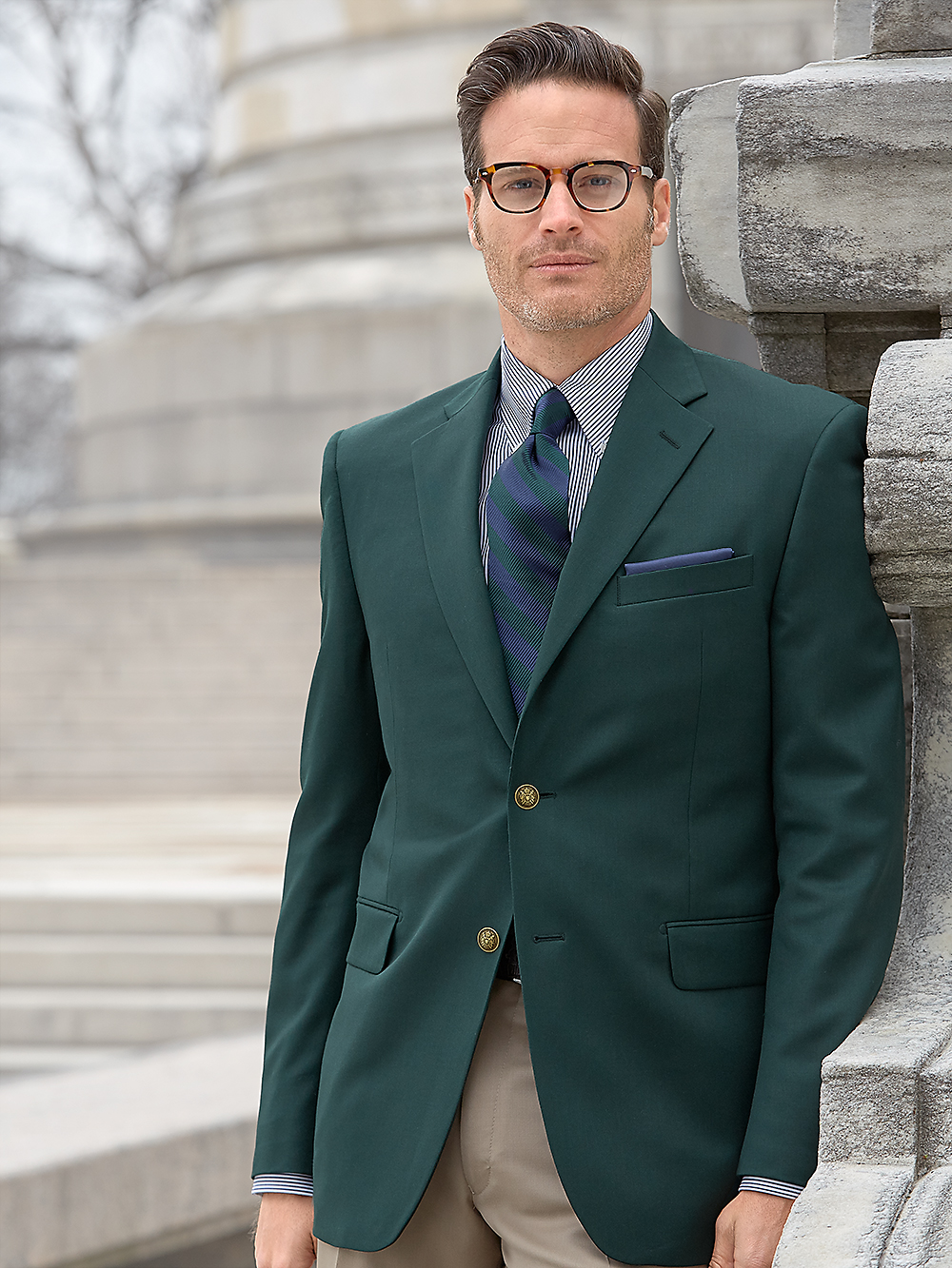 Product Image of Classic Fit Wool Travel Blazer-Hunter