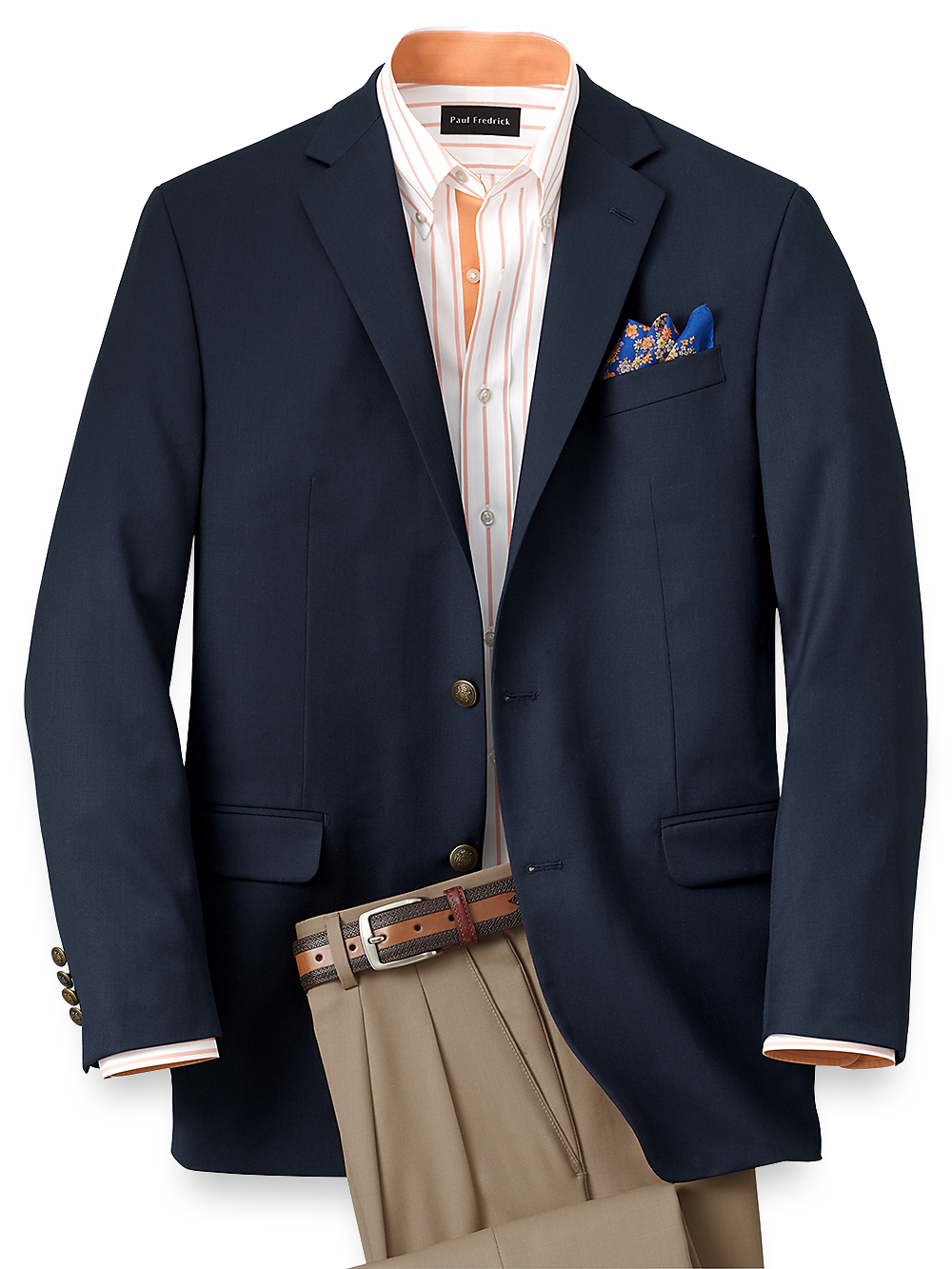 Product Image of Classic Fit Wool Travel Blazer-Navy