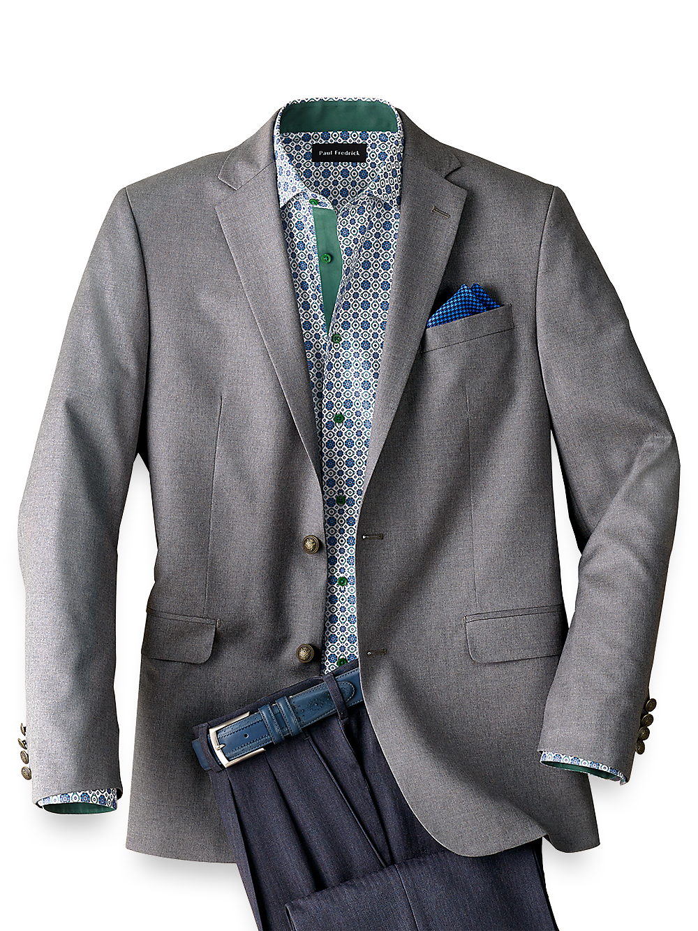 Product Image of Classic Fit Wool Travel Blazer-Pearl Grey