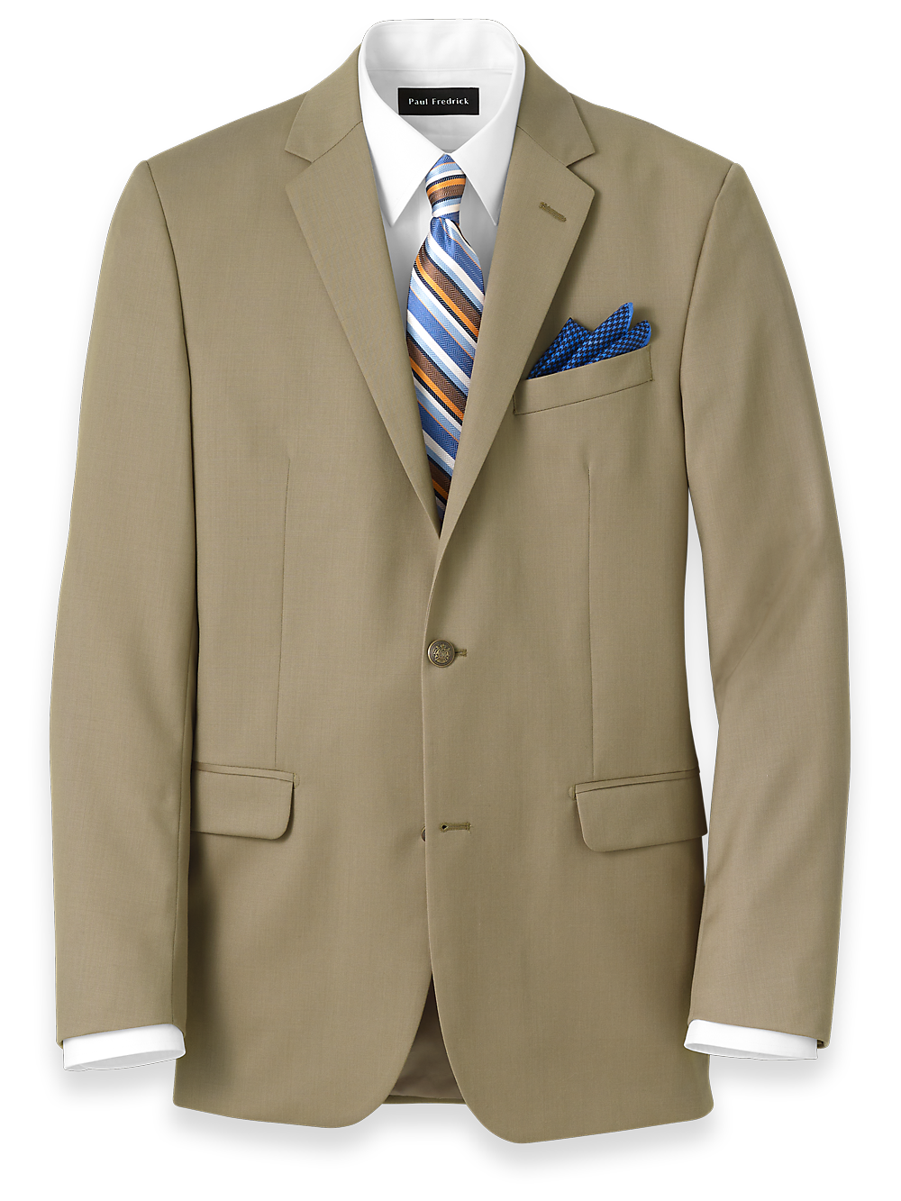 Product Image of Tailored Fit Wool Travel Blazer-British Tan