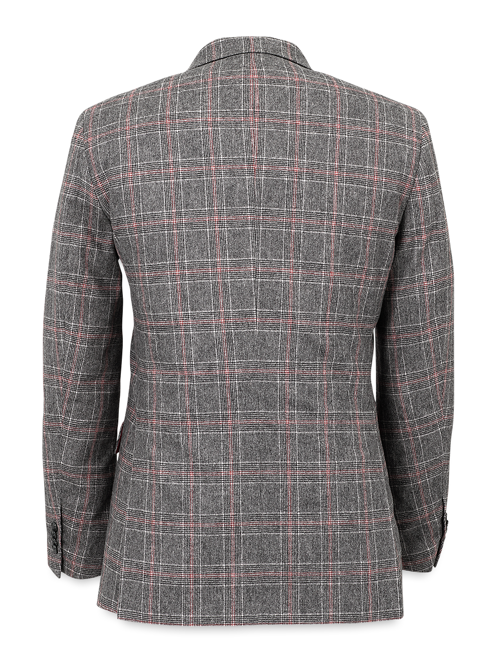 Alternate Image of Italian Wool Blend Plaid Single Breasted Notch Lapel Sport Coat-3