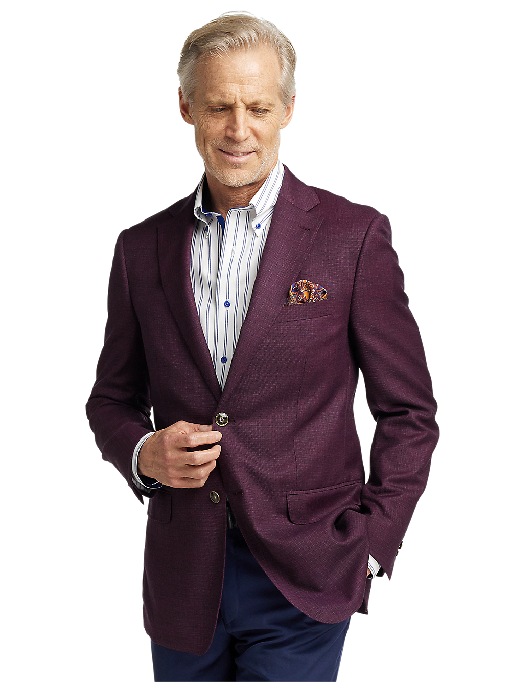 Alternate Image of Wool Single Breasted Notch Lapel Sport Coat-1