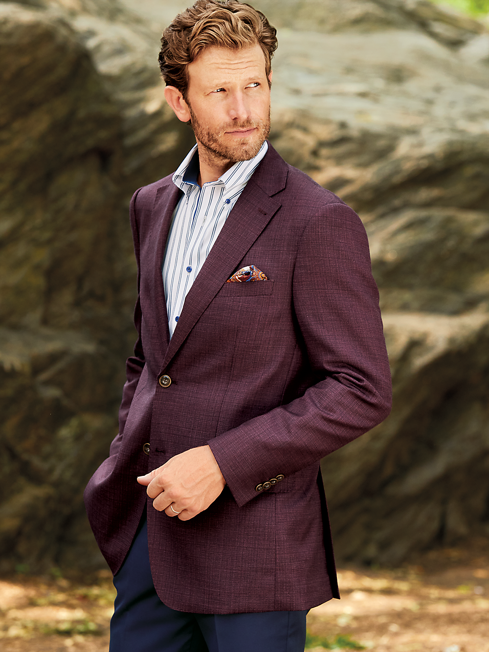 Alternate Image of Wool Single Breasted Notch Lapel Sport Coat-7