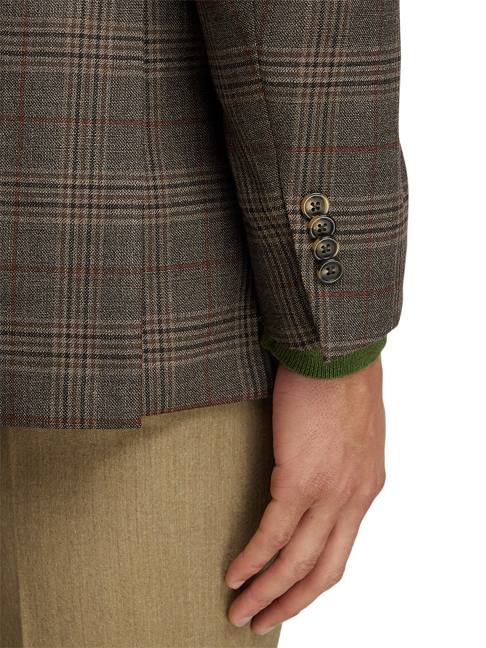 Alternate Image of Wool Plaid Single Breasted Notch Lapel Sport Coat-2