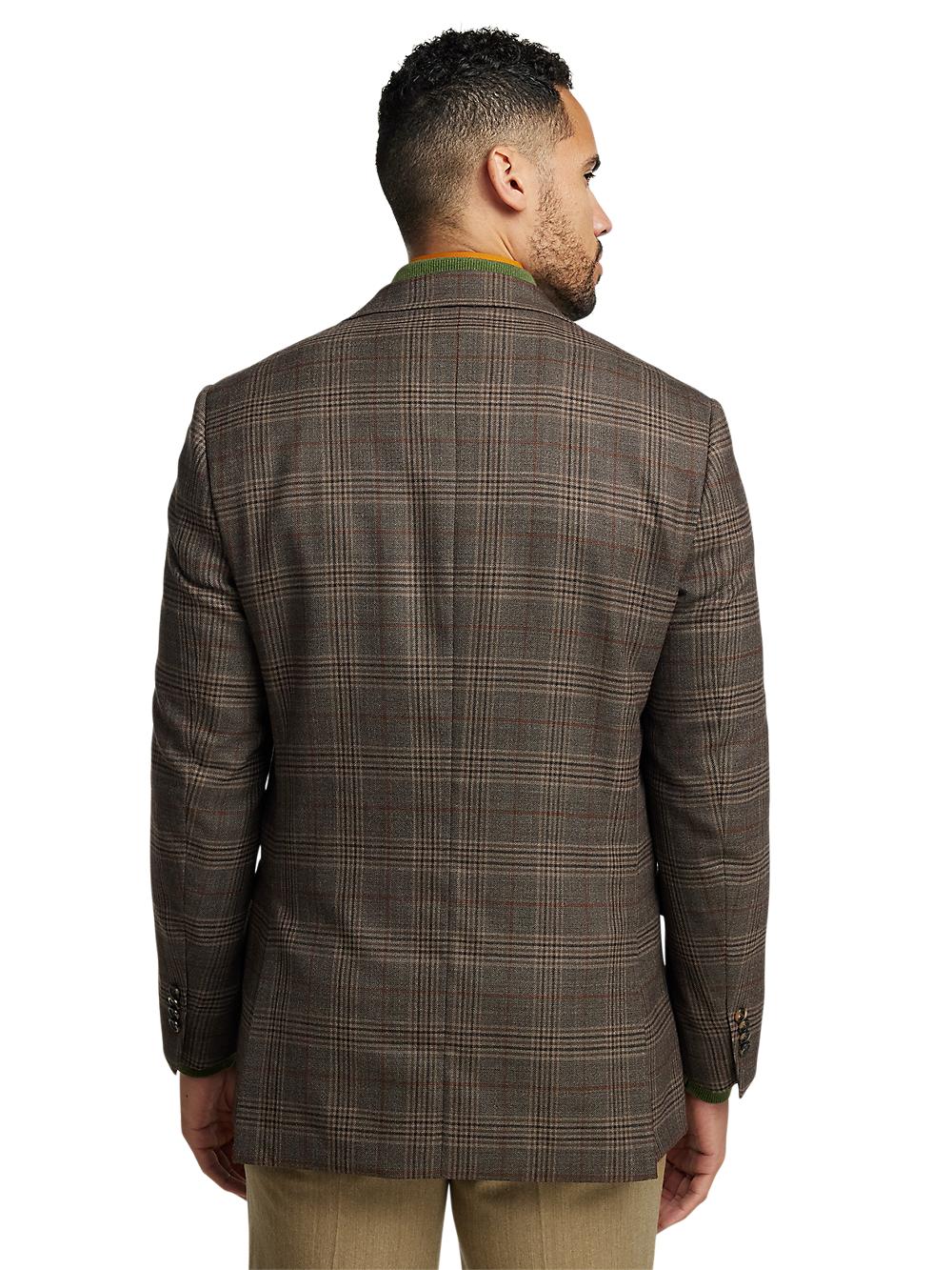 Alternate Image of Wool Plaid Single Breasted Notch Lapel Sport Coat-6