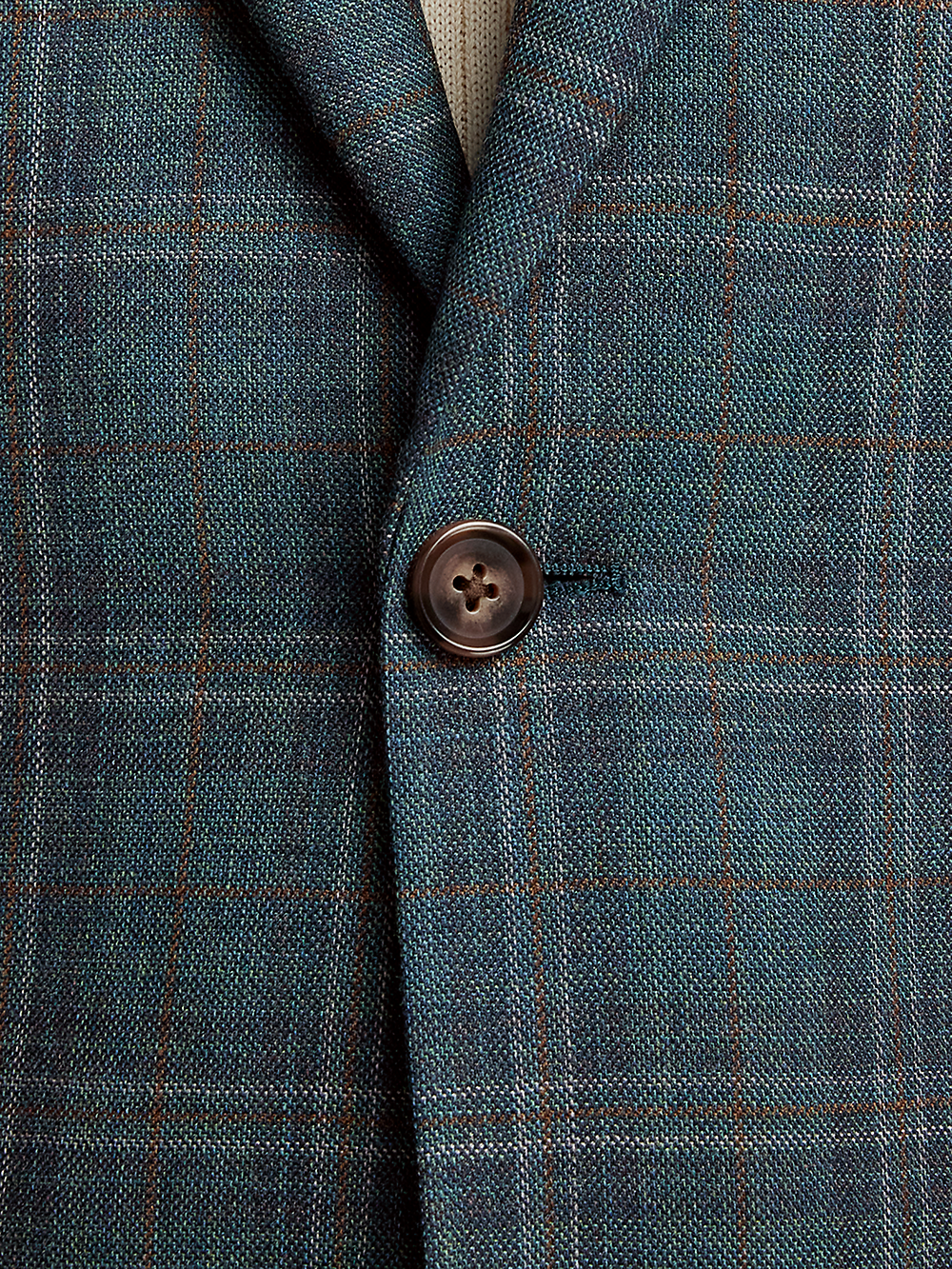 Alternate Image of Wool Plaid Single Breasted Peak Lapel Sport Coat-4