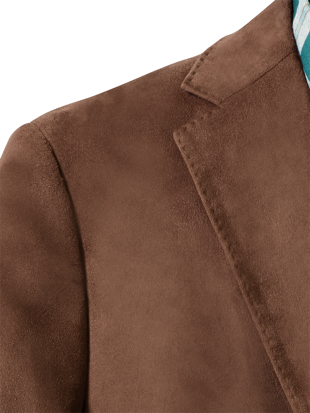 Alternate Image of Microsuede Solid Single Breasted Notch Lapel Sport Coat-2