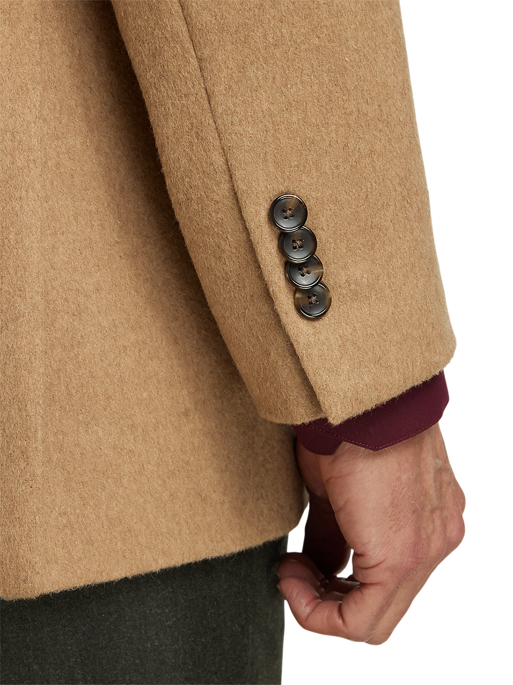 Alternate Image of Camel Hair Double Breasted Peak Lapel Sport Coat-2