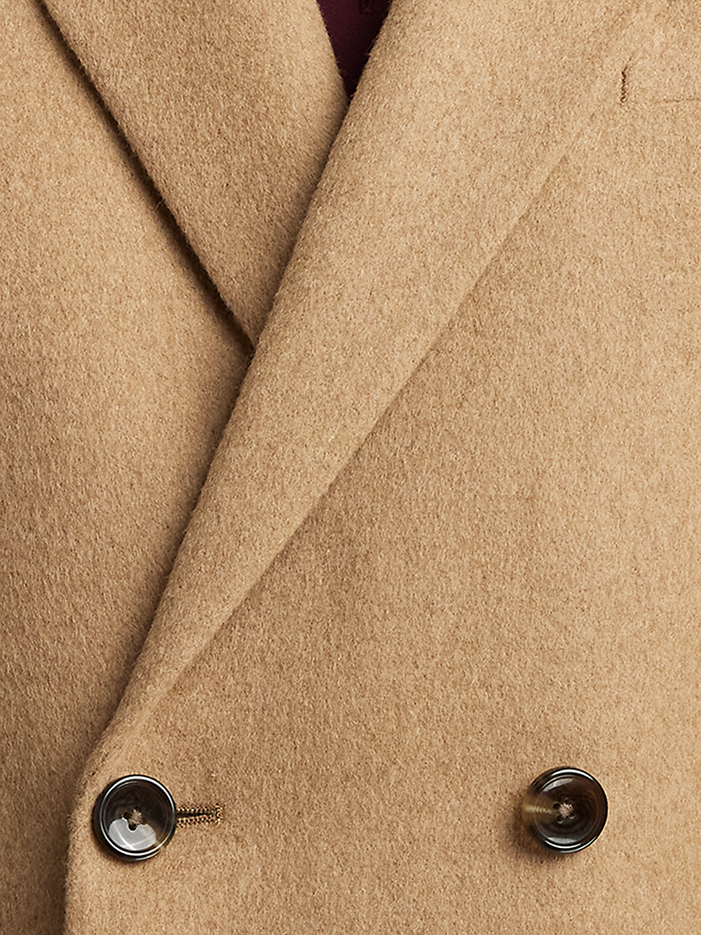 Alternate Image of Camel Hair Double Breasted Peak Lapel Sport Coat-4