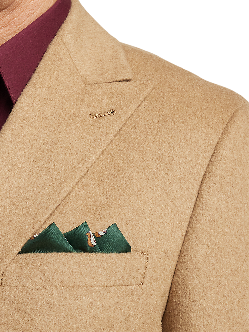 Alternate Image of Camel Hair Double Breasted Peak Lapel Sport Coat-5