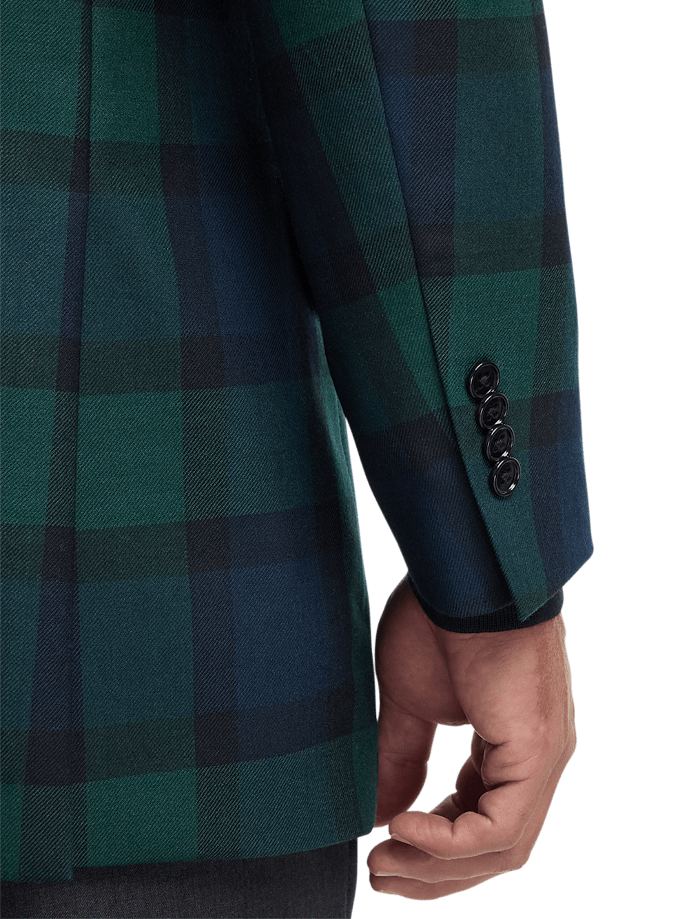 Alternate Image of Wool Plaid Single Breasted Notch Lapel Sport Coat-3