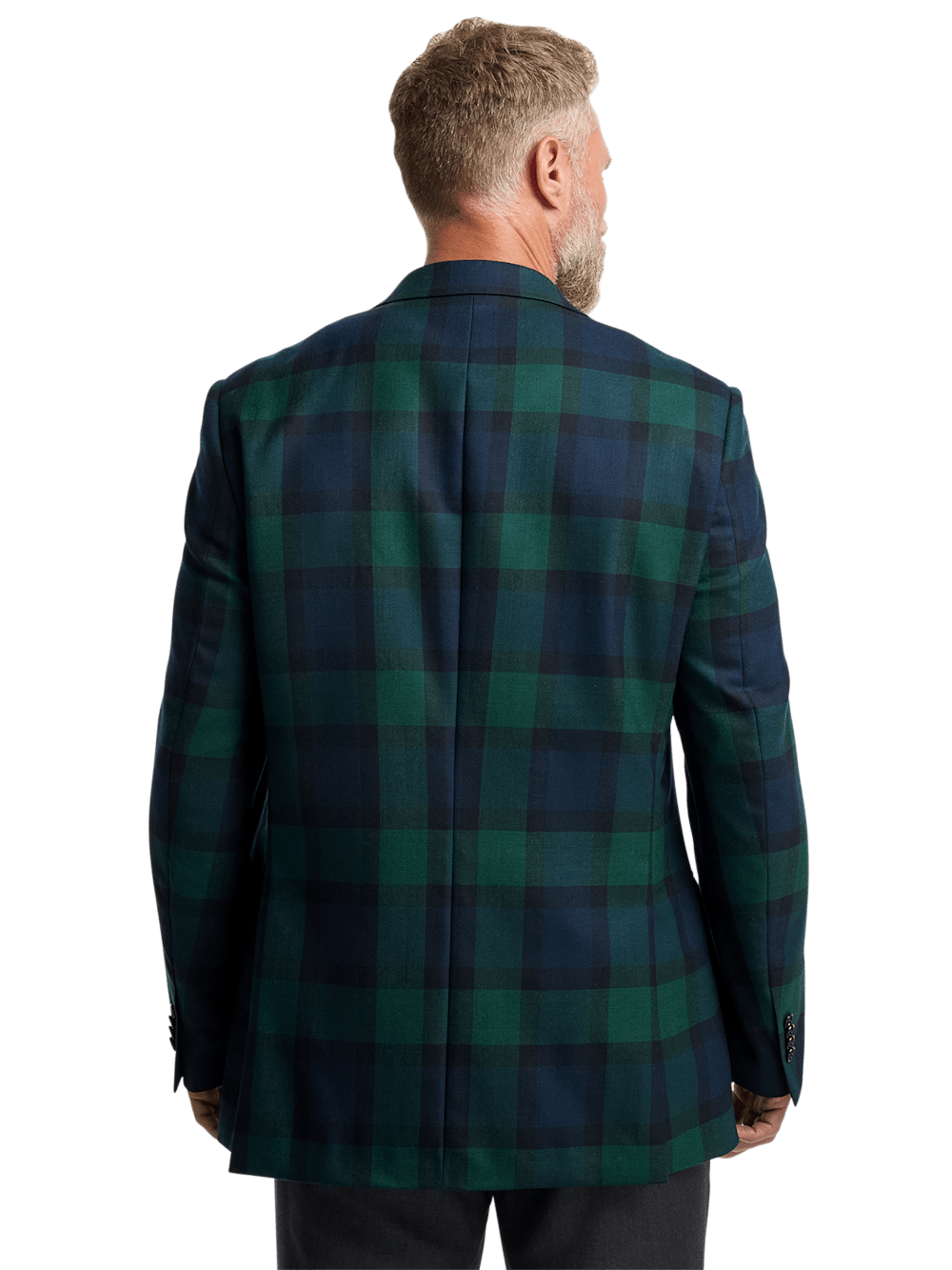 Alternate Image of Wool Plaid Single Breasted Notch Lapel Sport Coat-7