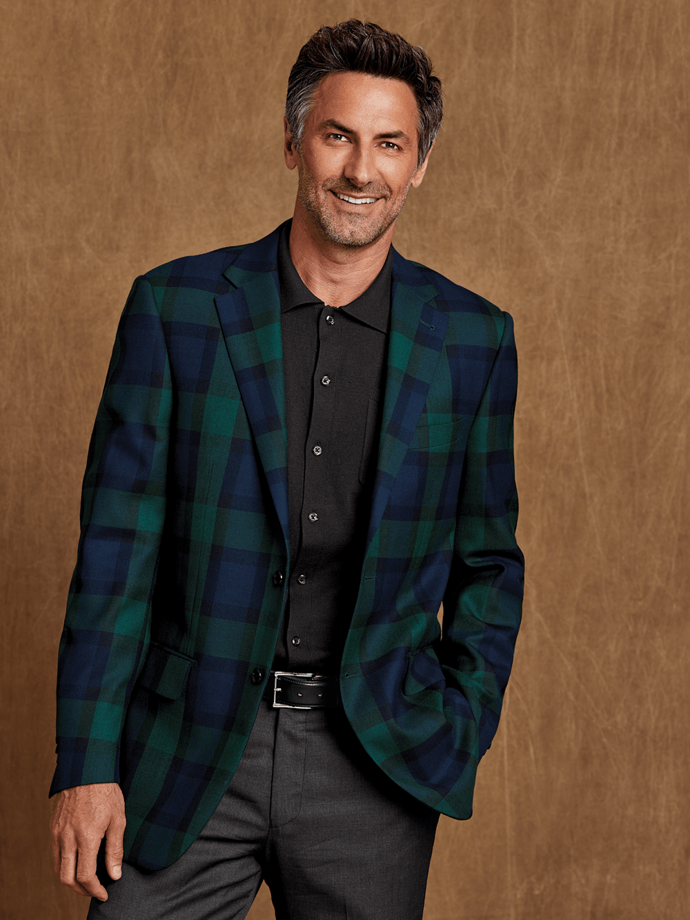 Alternate Image of Wool Plaid Single Breasted Notch Lapel Sport Coat-8