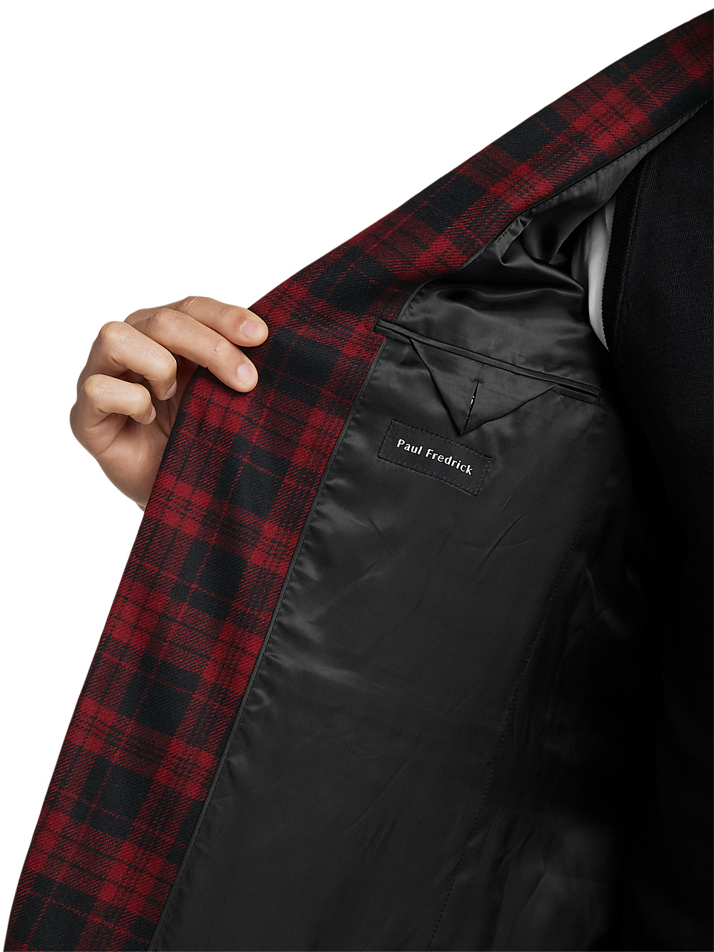 Alternate Image of Wool Plaid Single Breasted Notch Lapel Sport Coat-3