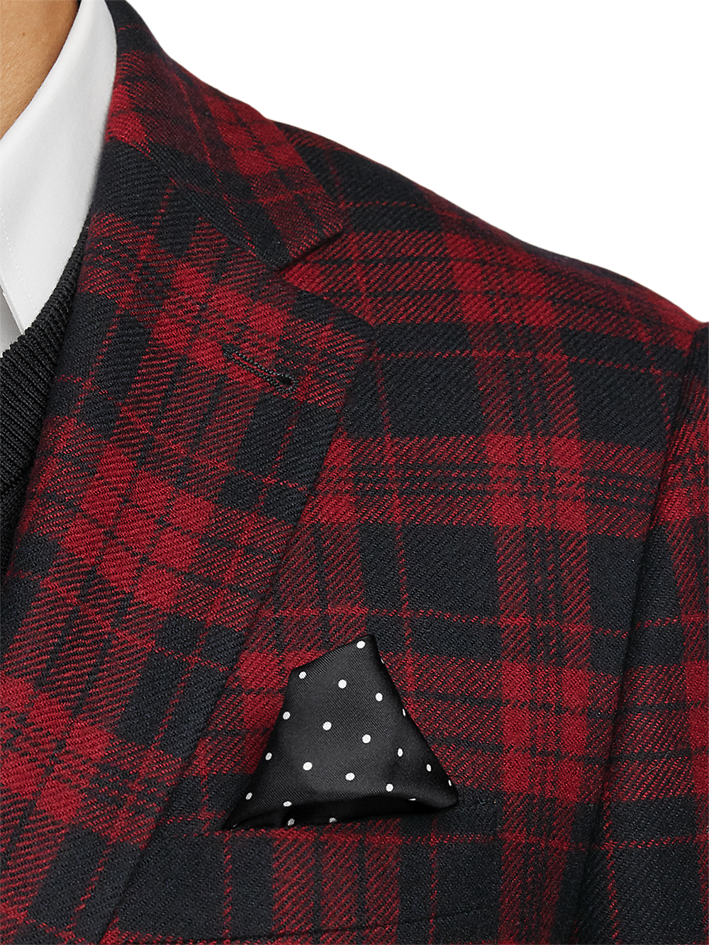 Alternate Image of Wool Plaid Single Breasted Notch Lapel Sport Coat-5