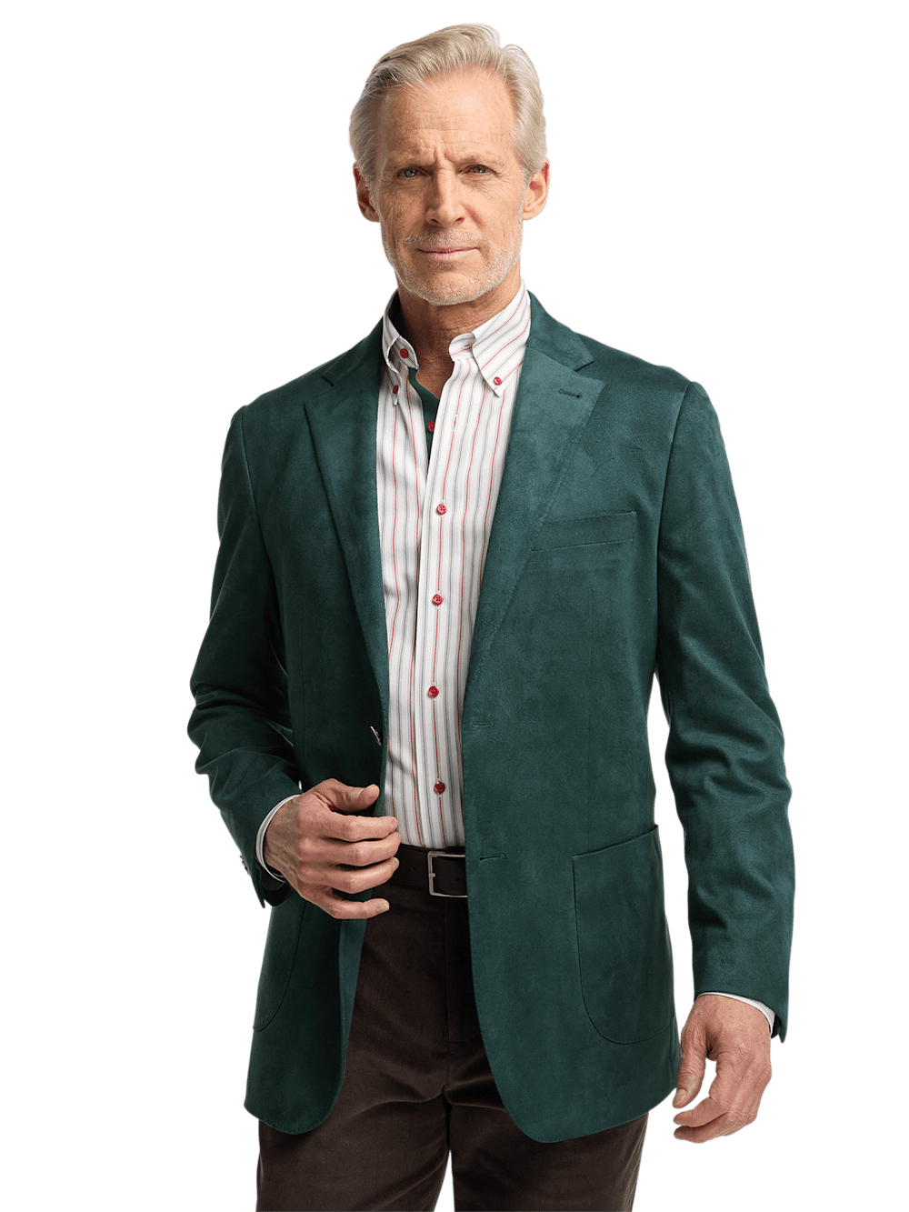 Alternate Image of Microsuede Single Breasted Notch Lapel Sport Coat-1