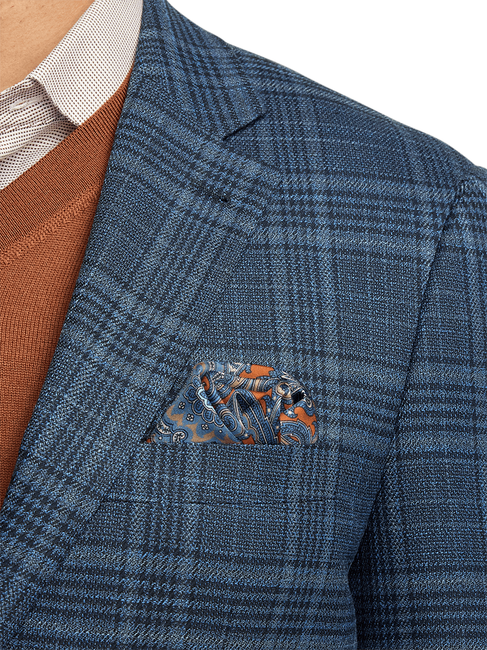 Alternate Image of Microfiber Plaid Single Breasted Notch Lapel Sport Coat-6