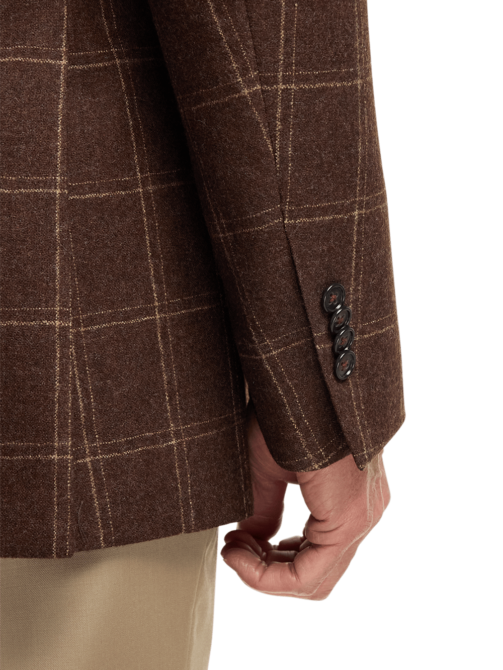 Alternate Image of Wool Plaid Single Breasted Notch Lapel Sport Coat-3