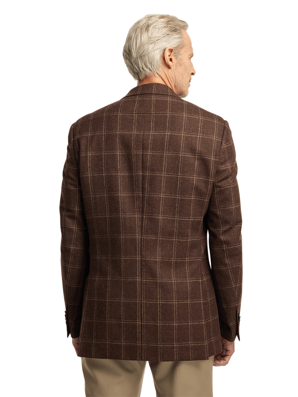 Alternate Image of Wool Plaid Single Breasted Notch Lapel Sport Coat-7