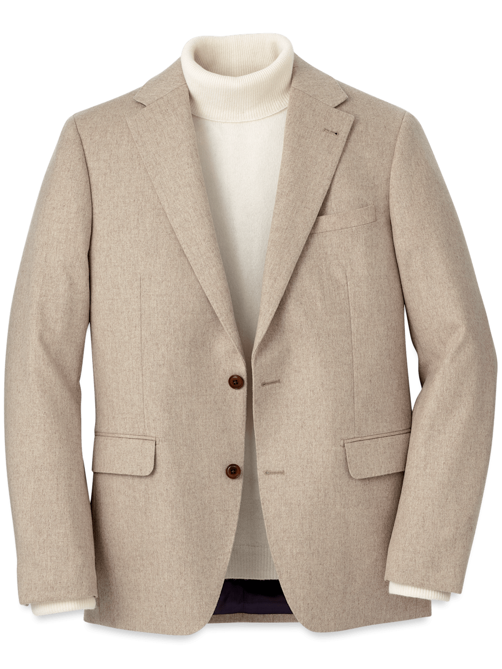 Product Image of Cashmere Single Breasted Notch Lapel Sport Coat-Oatmeal