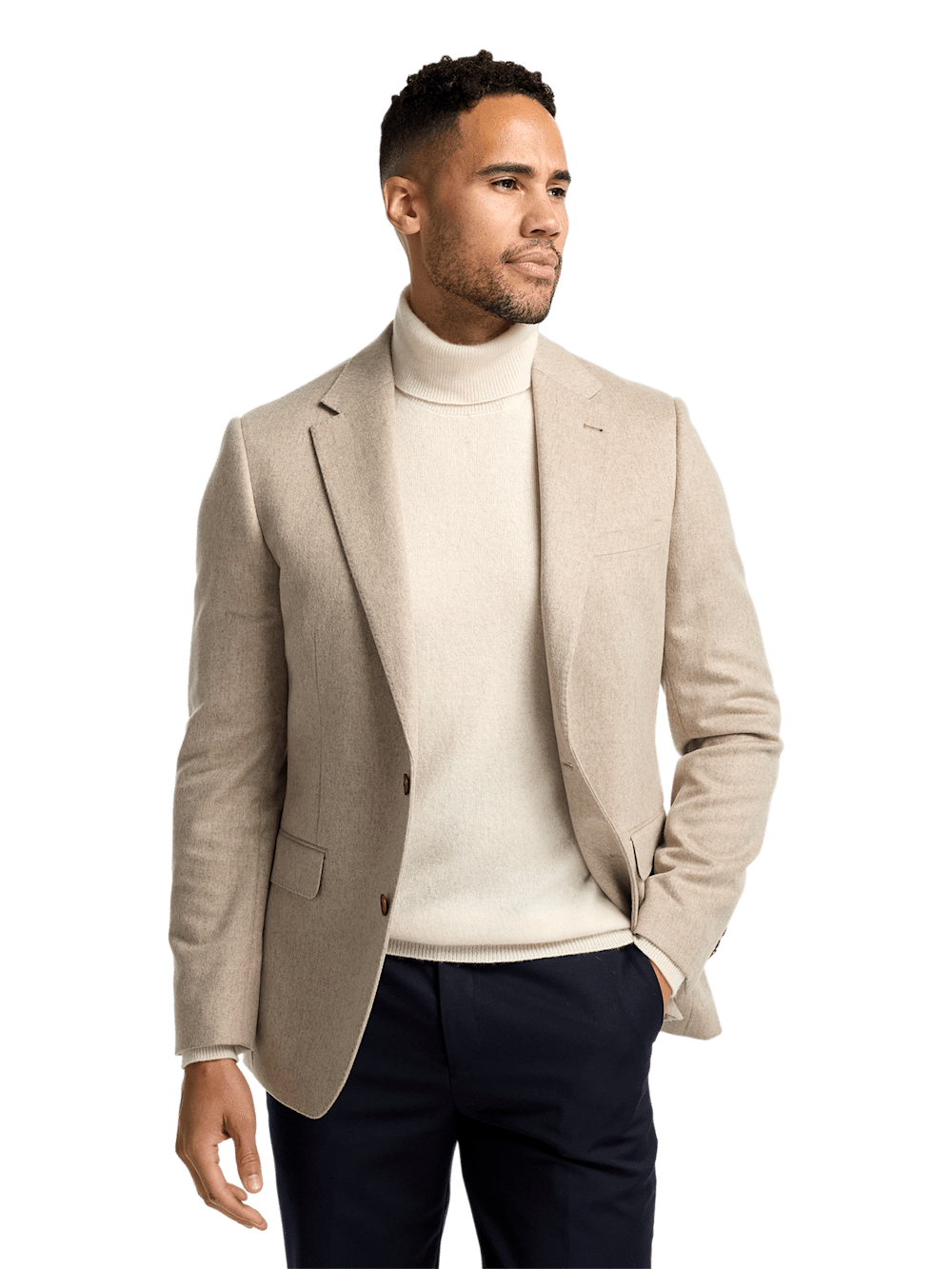 Alternate Image of Cashmere Single Breasted Notch Lapel Sport Coat-1