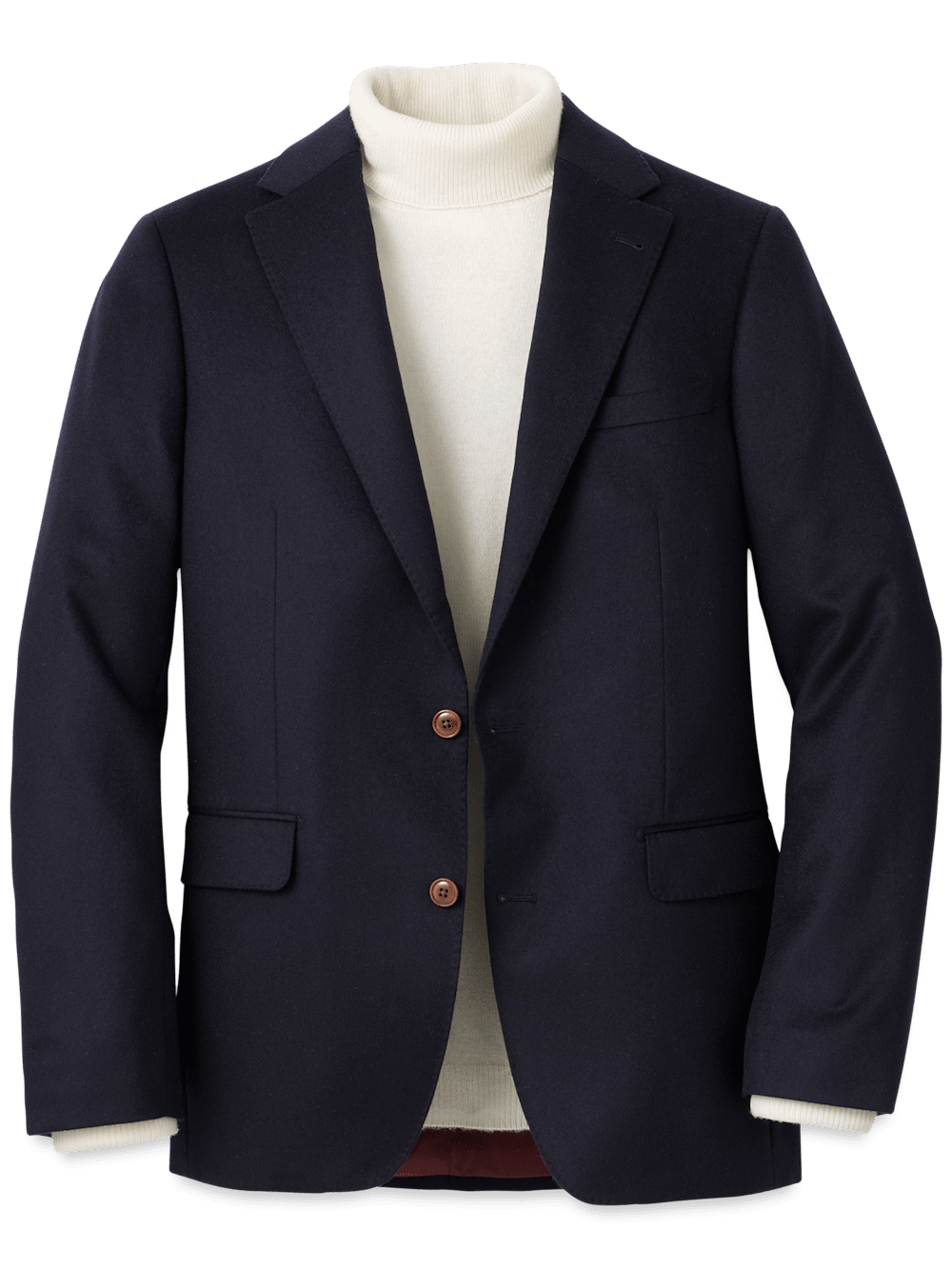 Product Image of Cashmere Single Breasted Notch Lapel Sport Coat-Navy