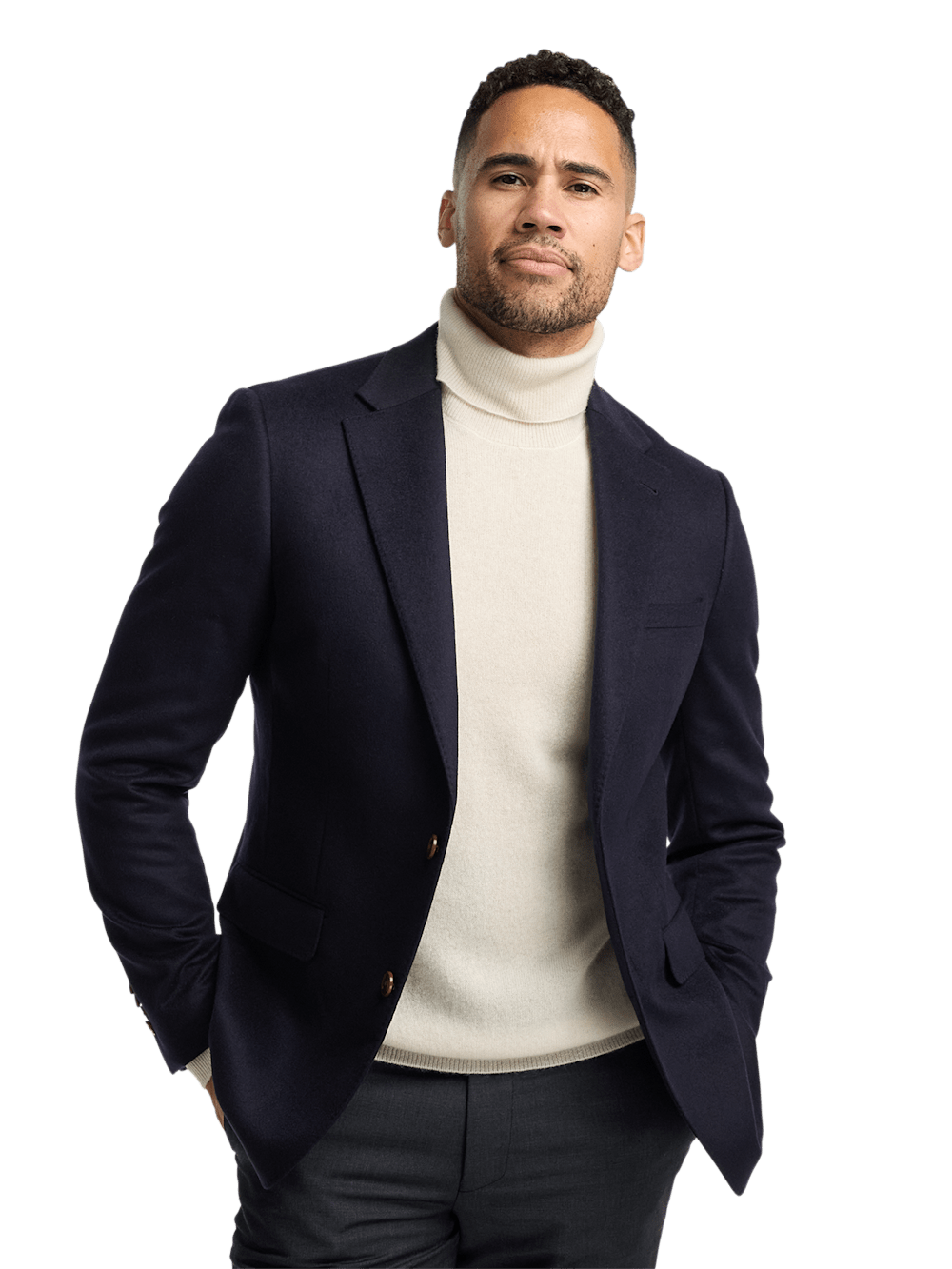 Alternate Image of Cashmere Single Breasted Notch Lapel Sport Coat-1