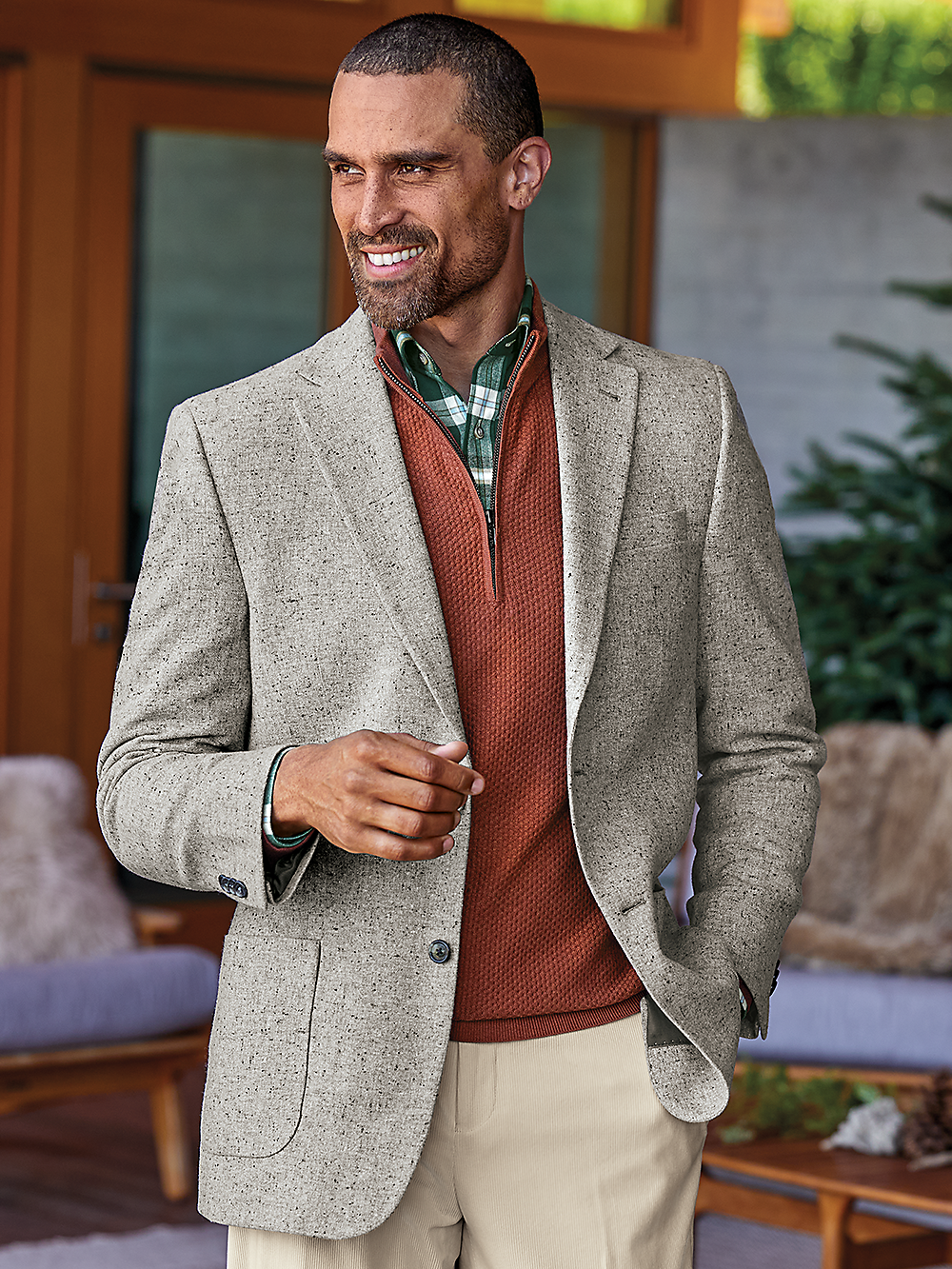 Alternate Image of Wool Donegal Notch Lapel Sport Coat-1