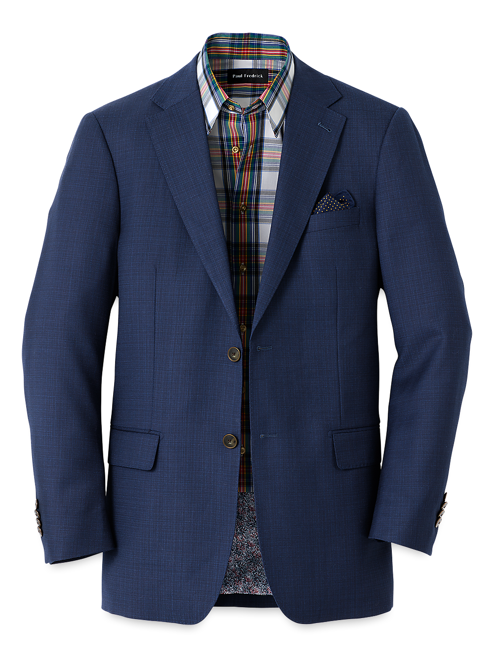 Product Image of Wool Single Breasted Notch Lapel Sport Coat-Blue