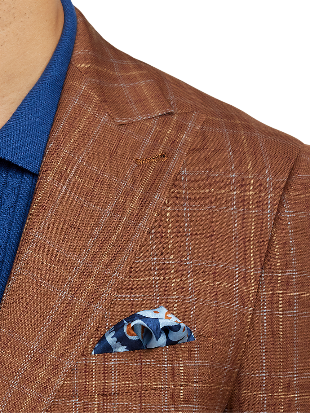 Alternate Image of Wool Plaid Single Breasted Peak Lapel Sport Coat-5