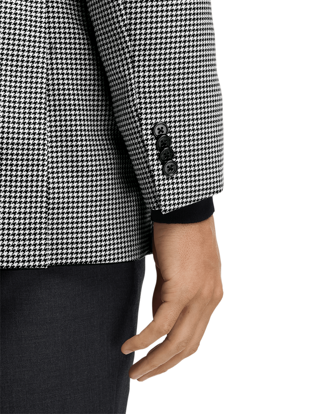 Alternate Image of Wool Houndstooth Single Breasted Peak Lapel Sport Coat-3