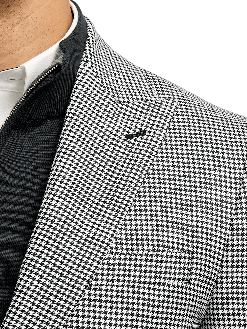 Alternate Image of Wool Houndstooth Single Breasted Peak Lapel Sport Coat-6