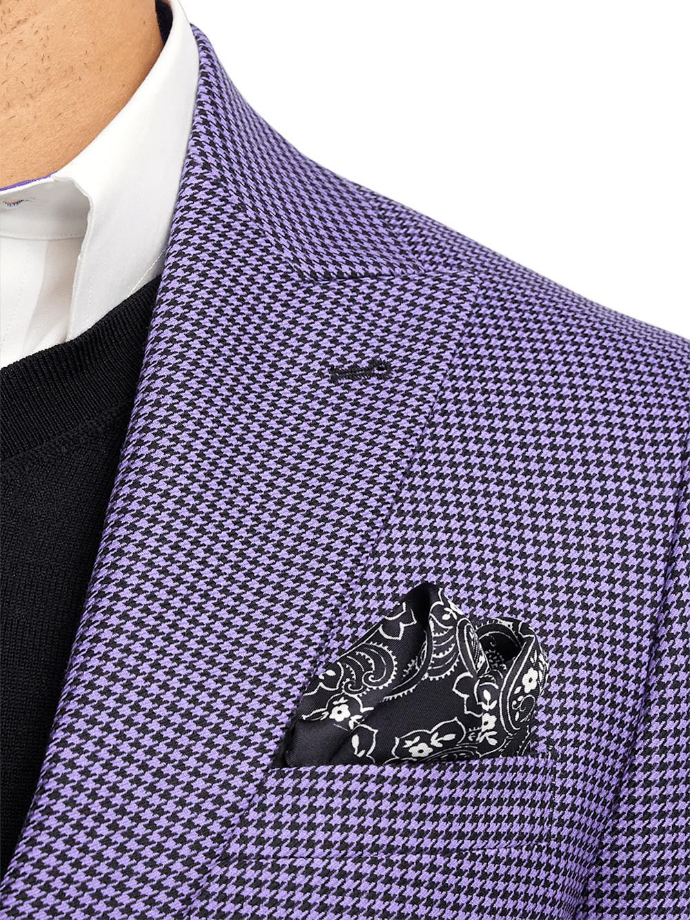 Alternate Image of Wool Houndstooth Single Breasted Peak Lapel Sport Coat-6