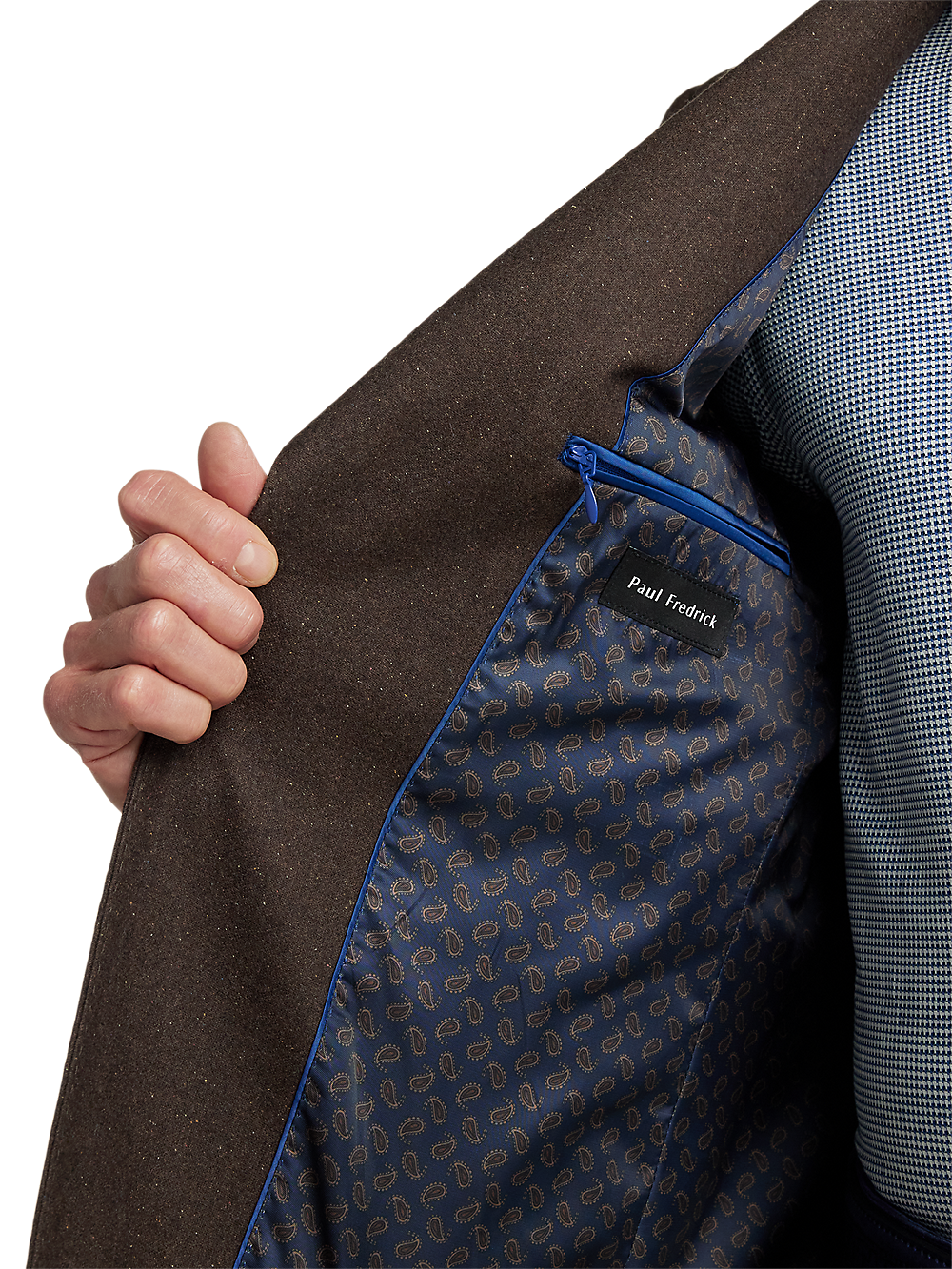 Alternate Image of Wool Blend Donegal Single Breasted Notch Lapel Sport Coat-3