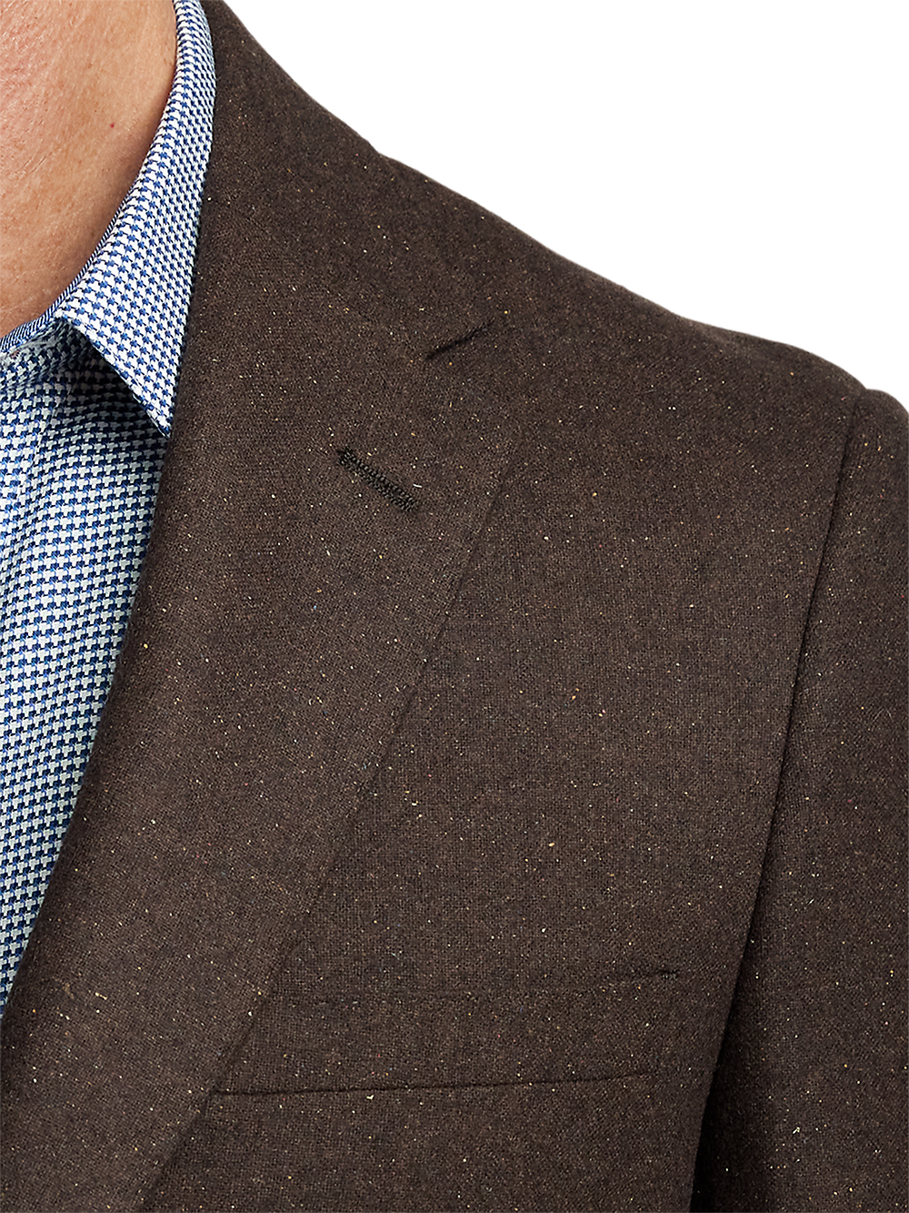 Alternate Image of Wool Blend Donegal Single Breasted Notch Lapel Sport Coat-5