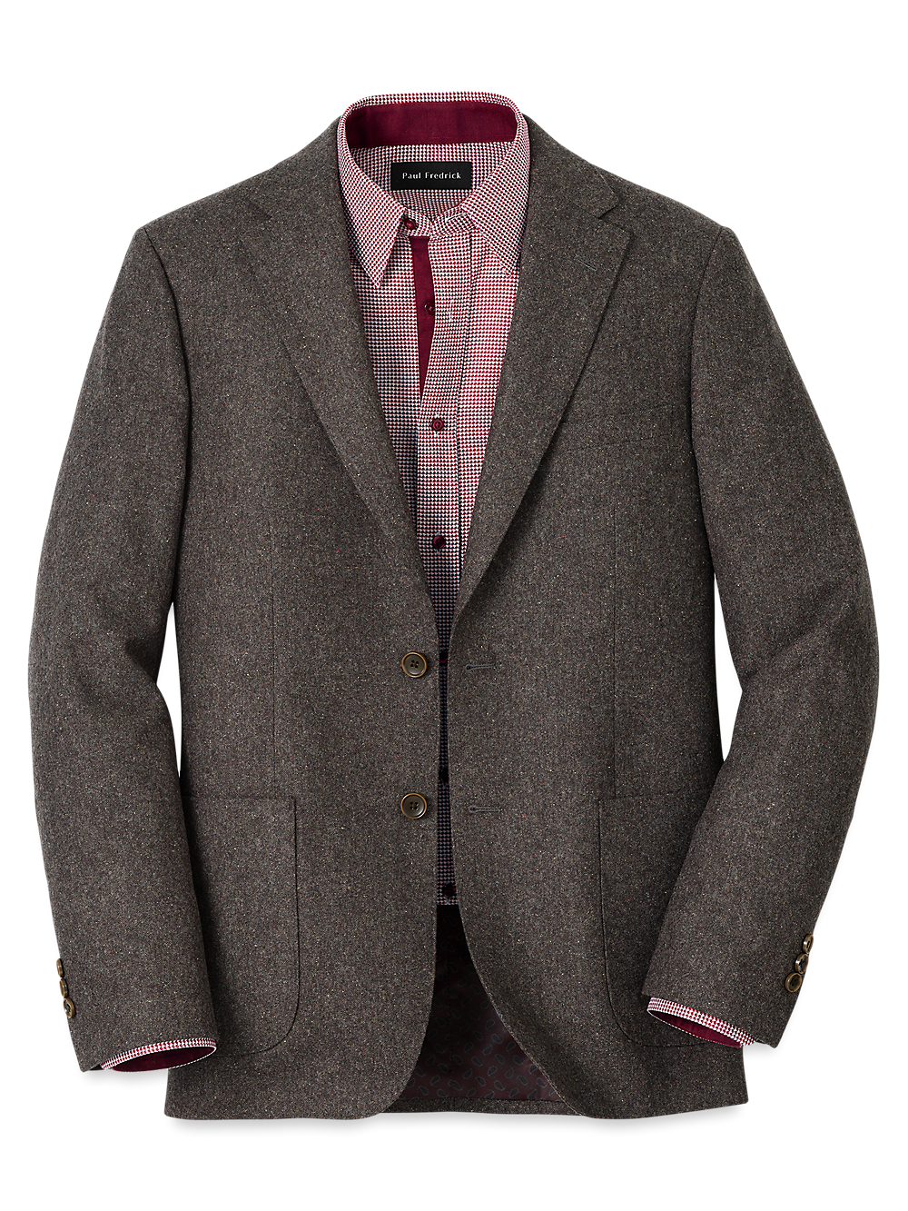 Product Image of Wool Blend Donegal Single Breasted Notch Lapel Sport Coat-Charcoal